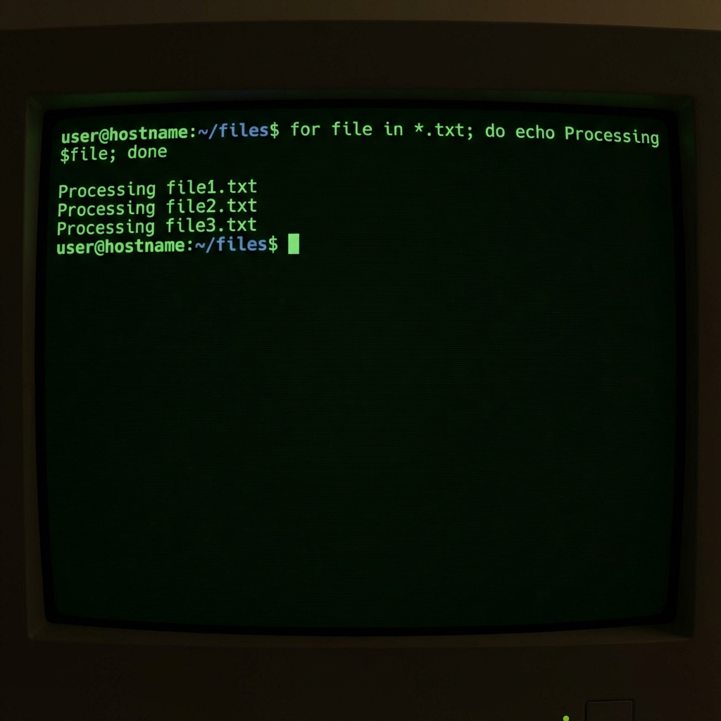 For Loop Terminal Output
